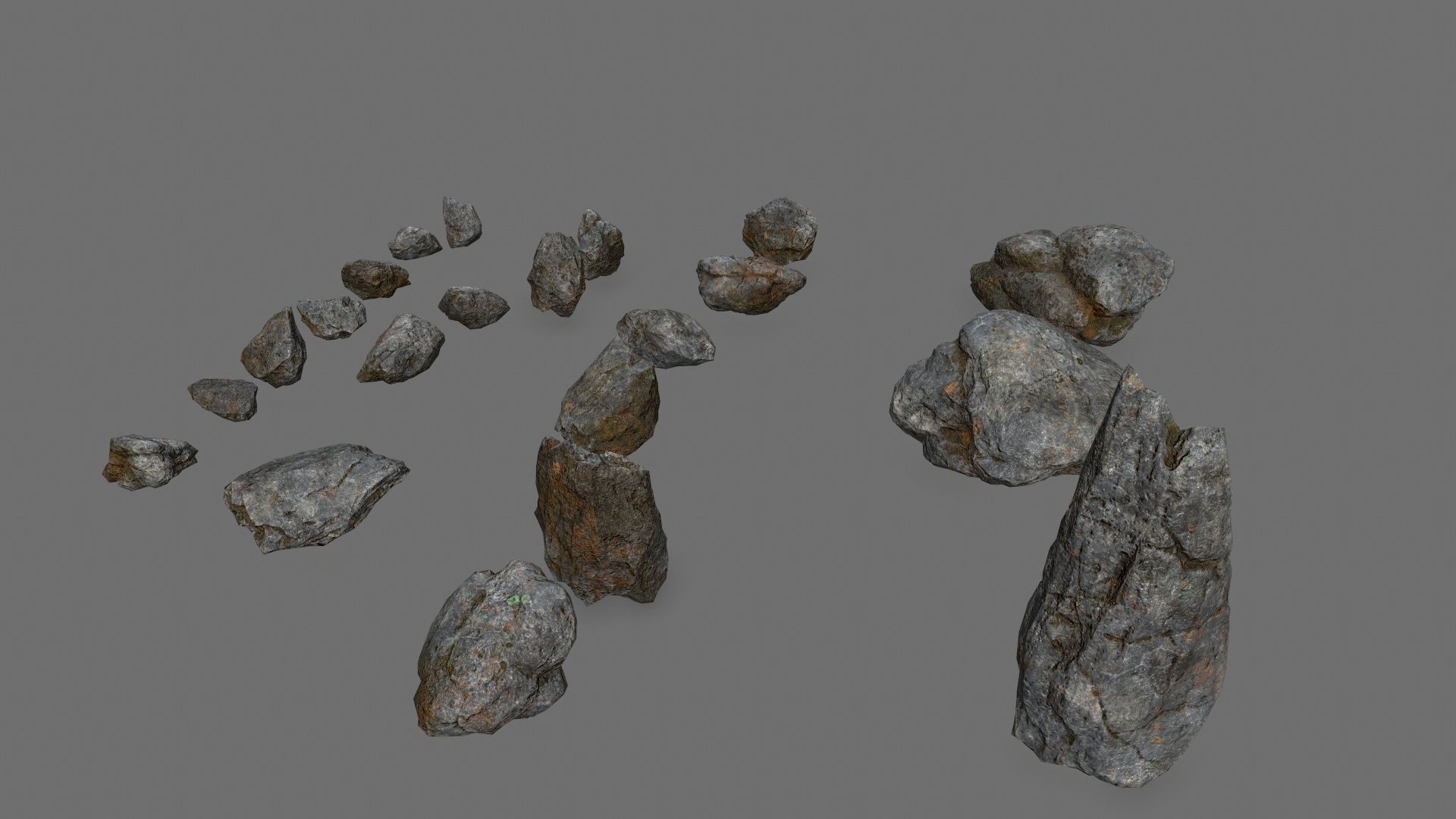 rocks Low-poly 3D model_5
