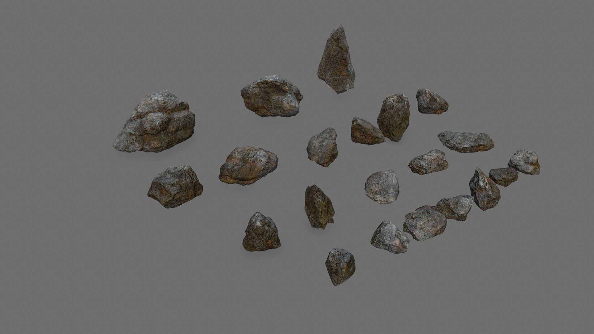 rocks Low-poly 3D model_9