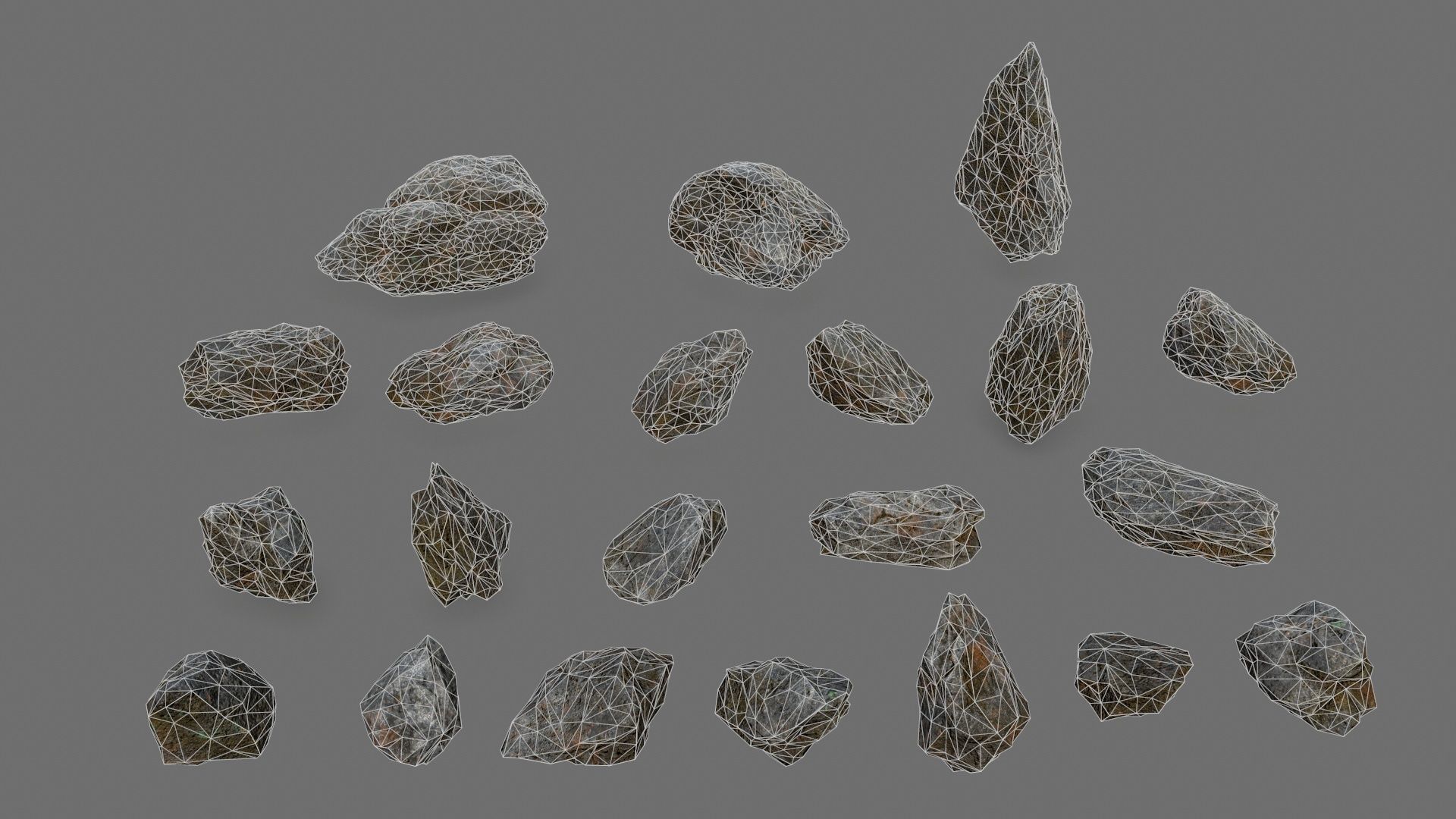 rocks Low-poly 3D model_15