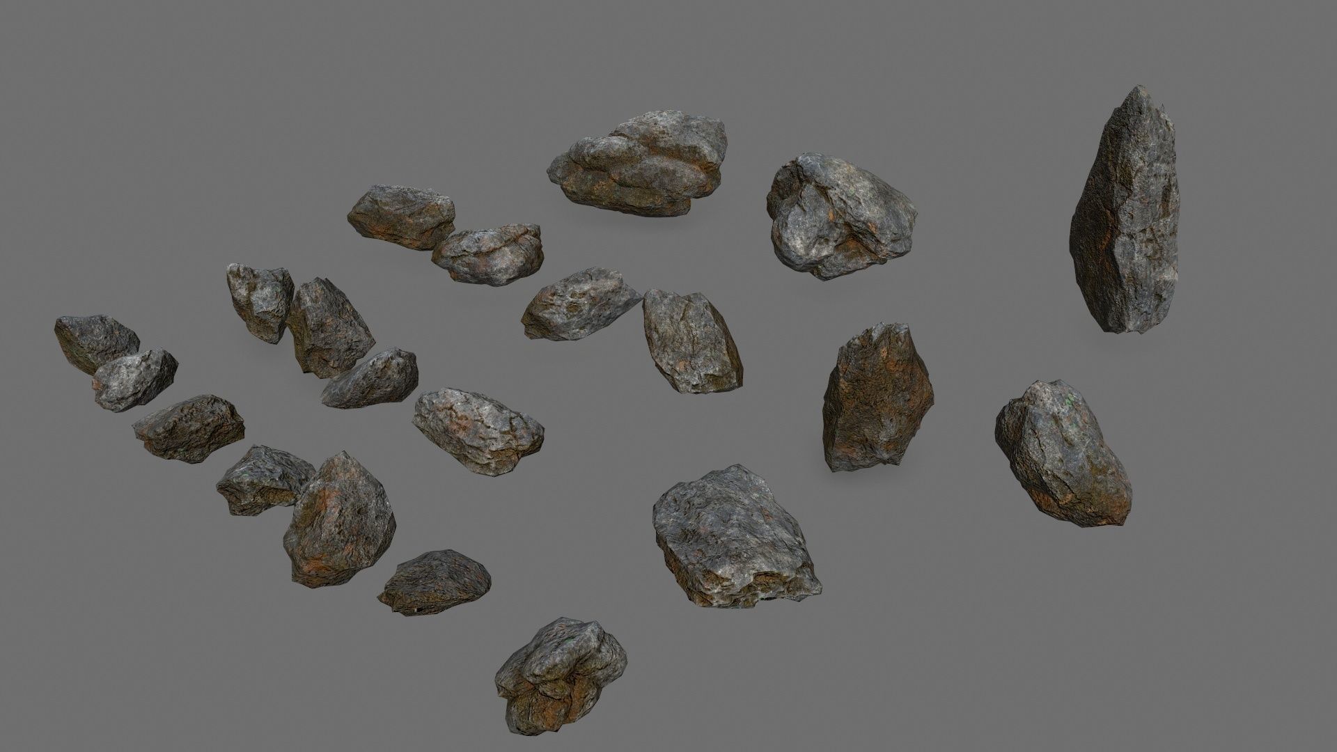 rocks Low-poly 3D model_3