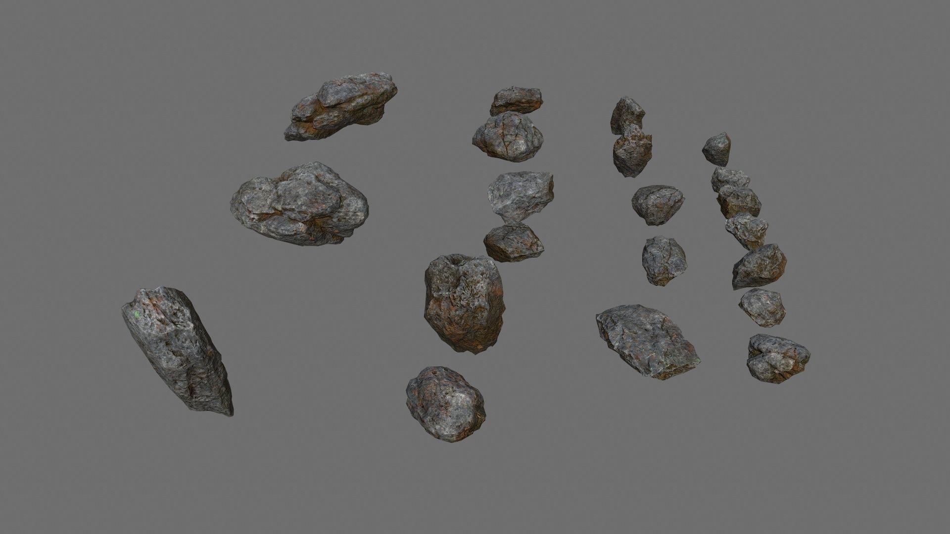 rocks Low-poly 3D model_14