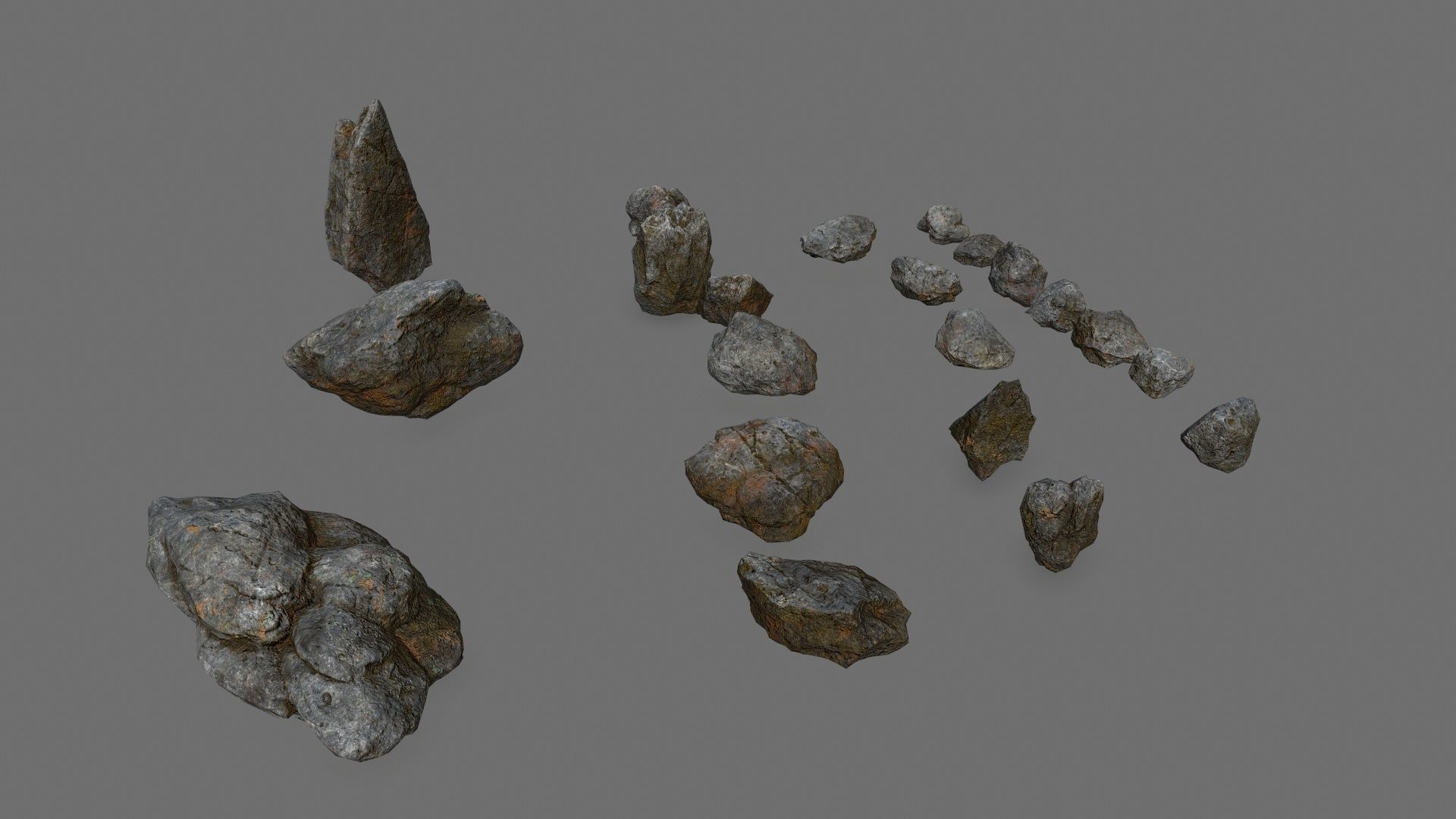 rocks Low-poly 3D model_7