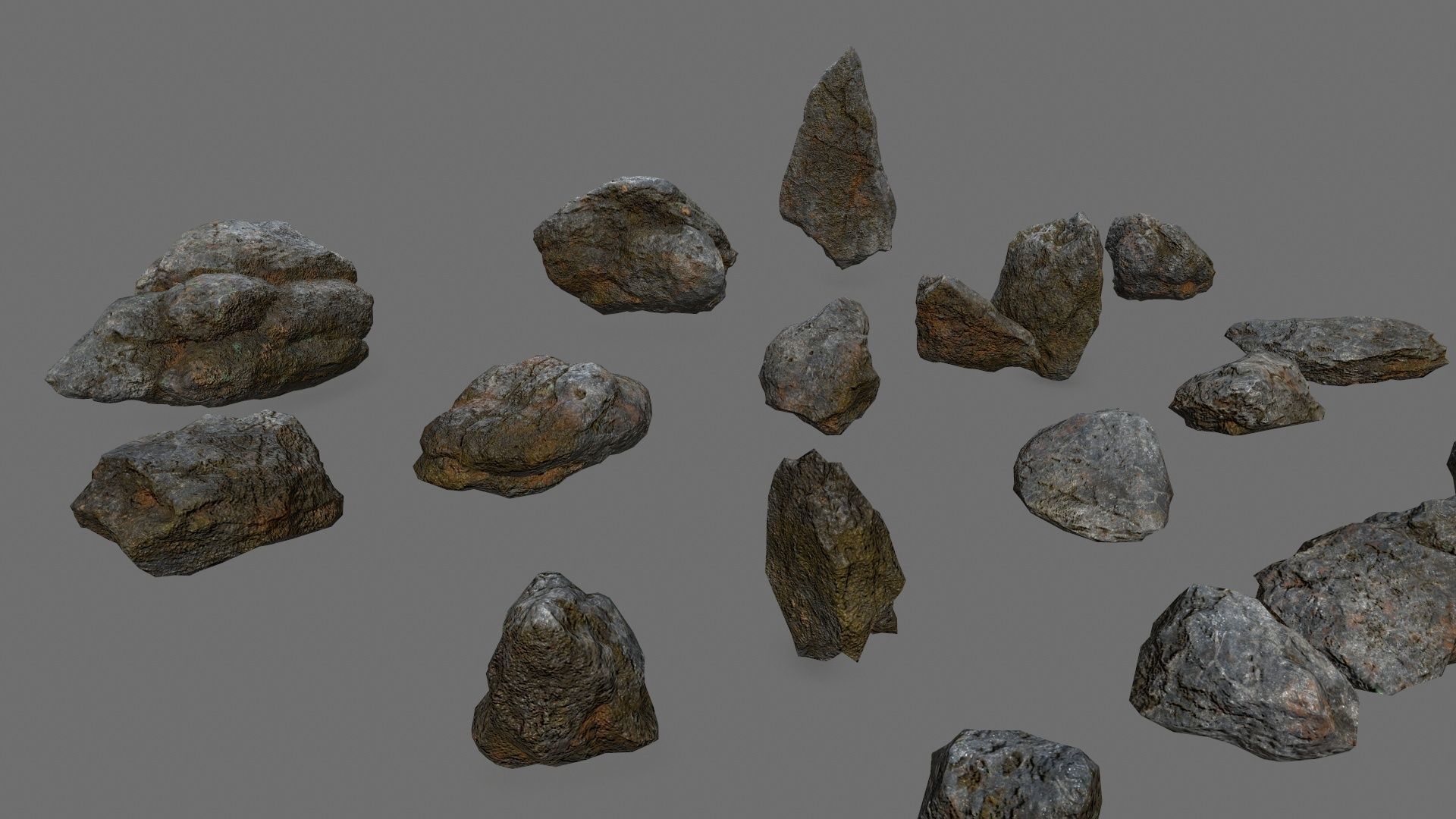 rocks Low-poly 3D model_10