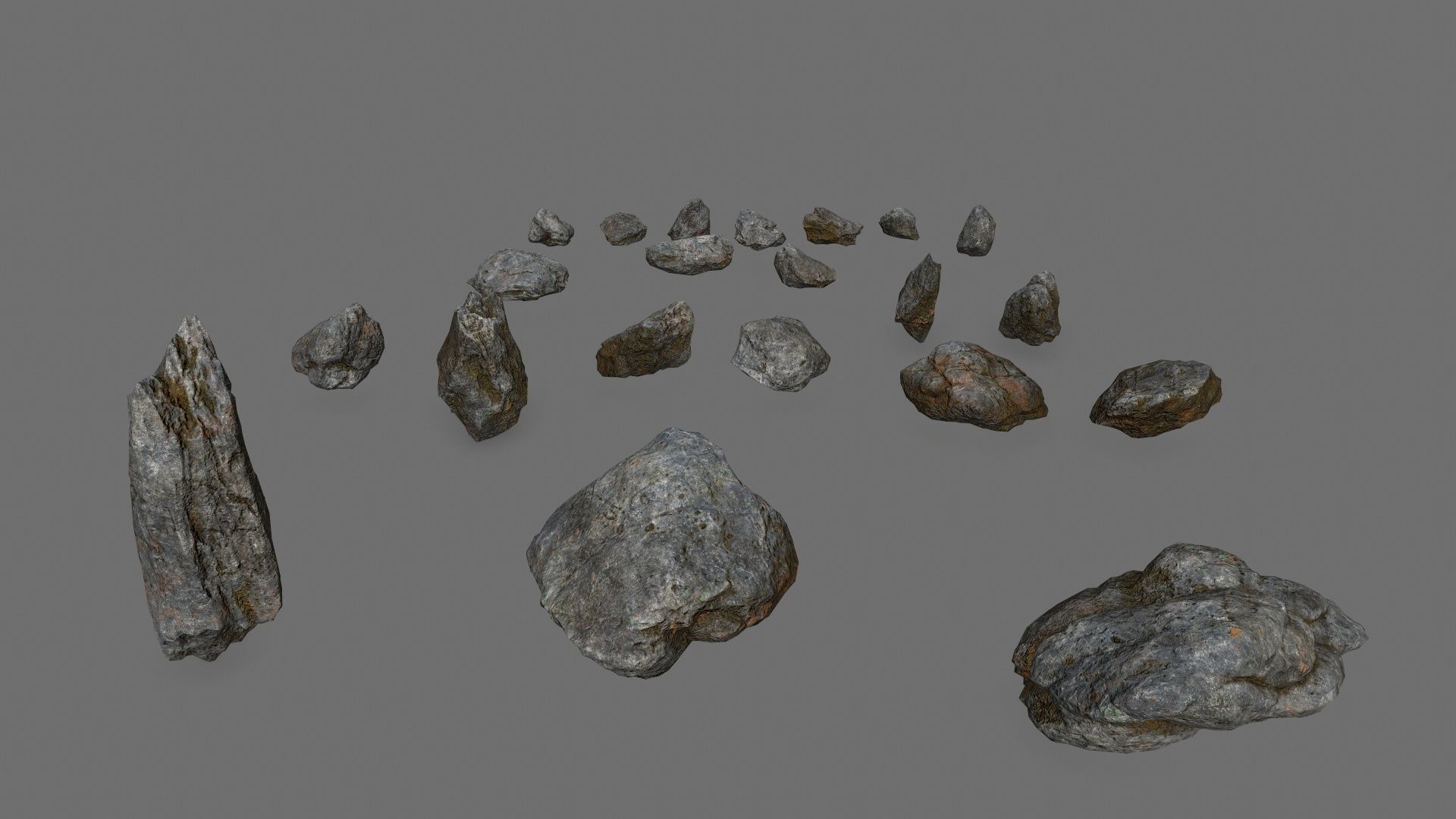 rocks Low-poly 3D model_6