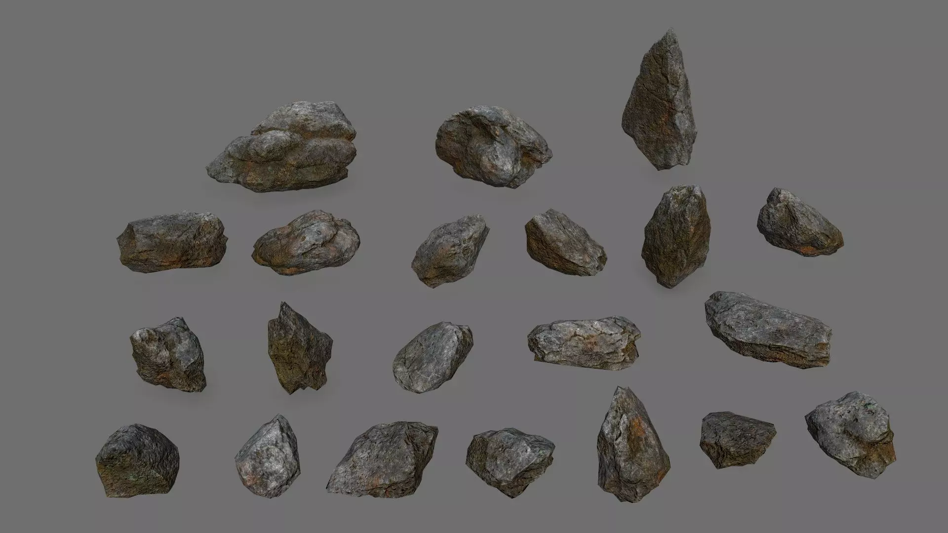 rocks Low-poly 3D model_0