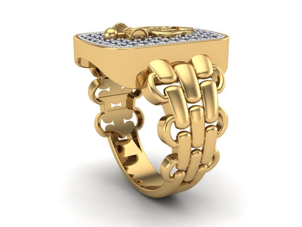 Mahadev Trishul Ring 3D print model_2