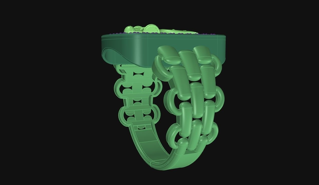 Mahadev Trishul Ring 3D print model_6