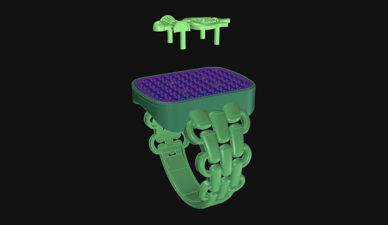 Mahadev Trishul Ring 3D print model_10