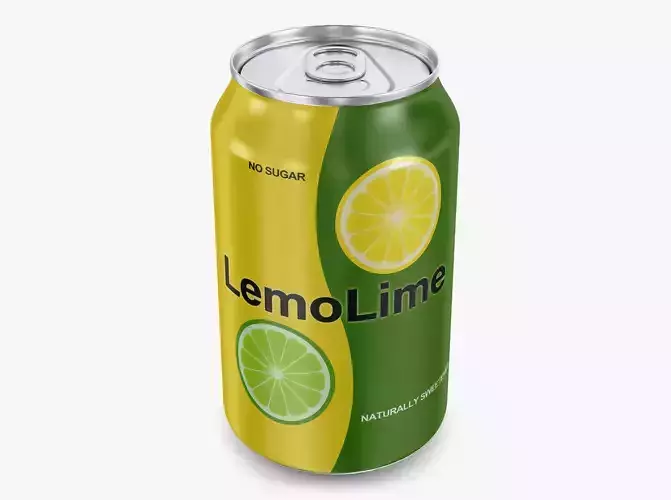 Lemolime Soda Can 330ml Simple M 1 3D model