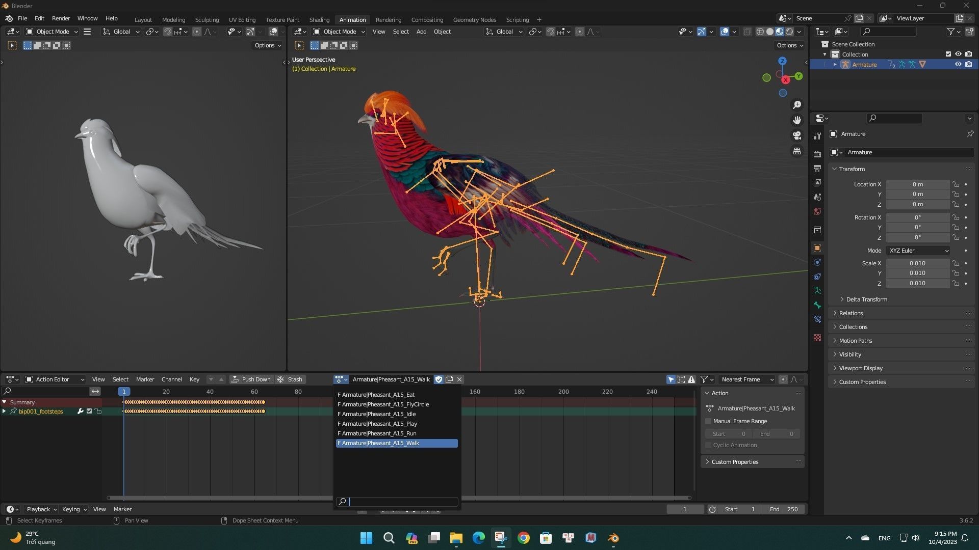 Pheasant A3 3D model_9