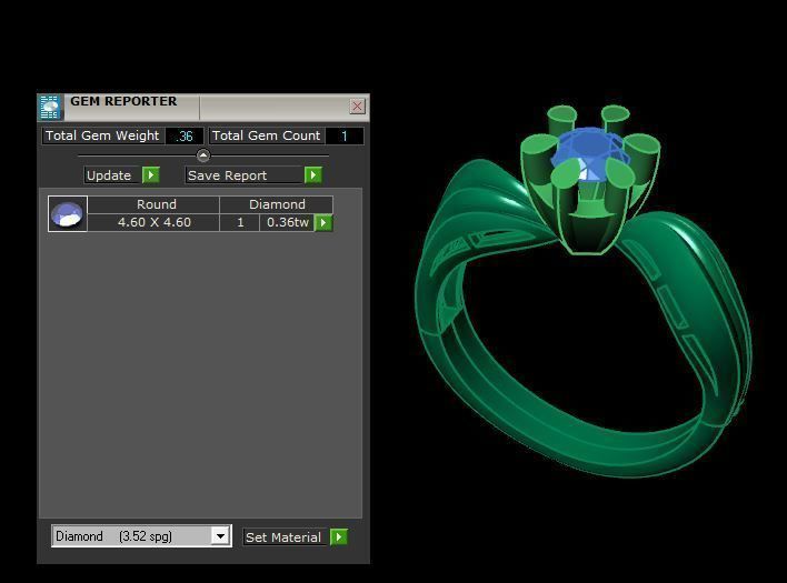 solitair ring 3D print model 3D print model_17