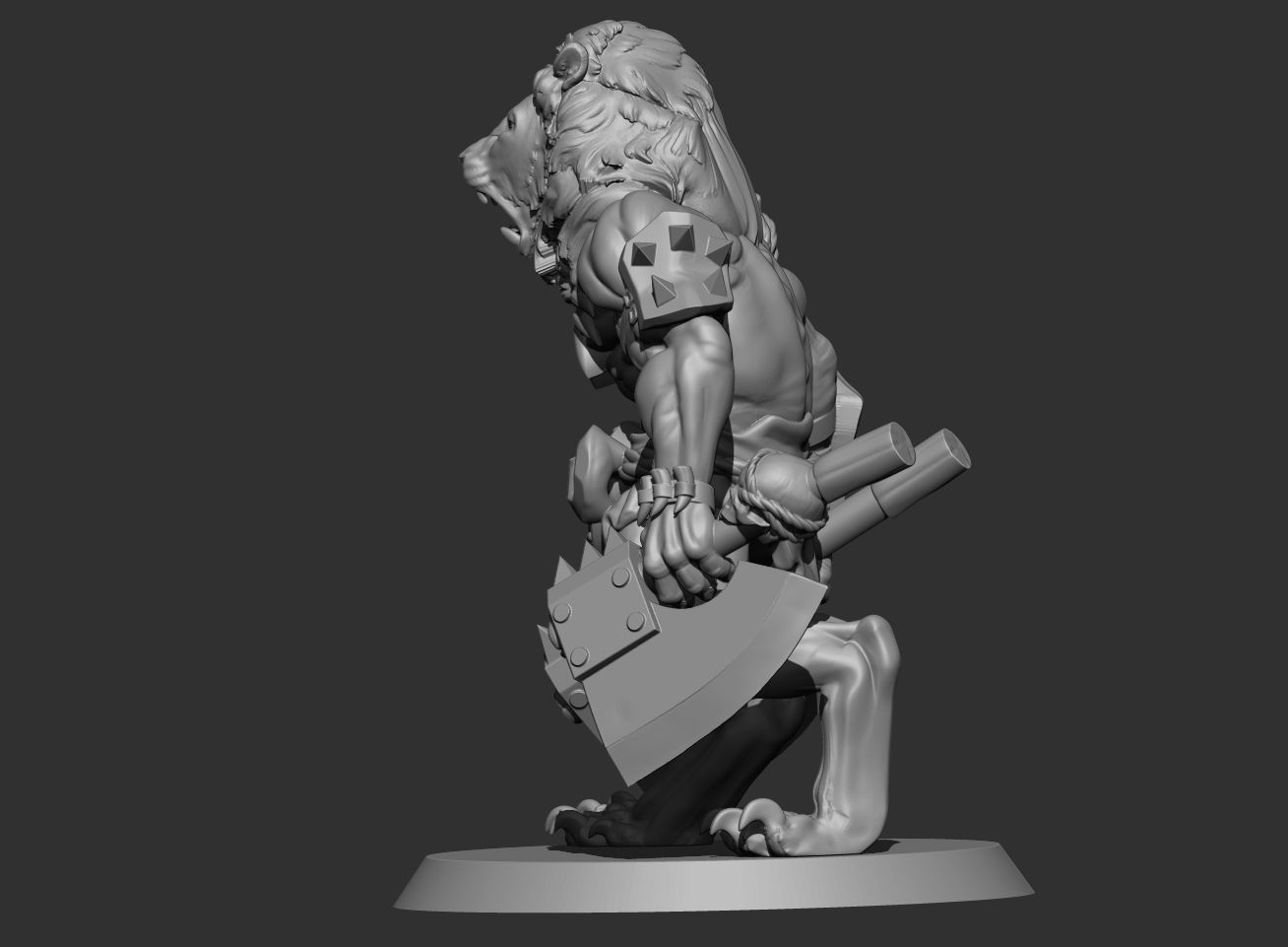 Lion Warrior 3D print model_6