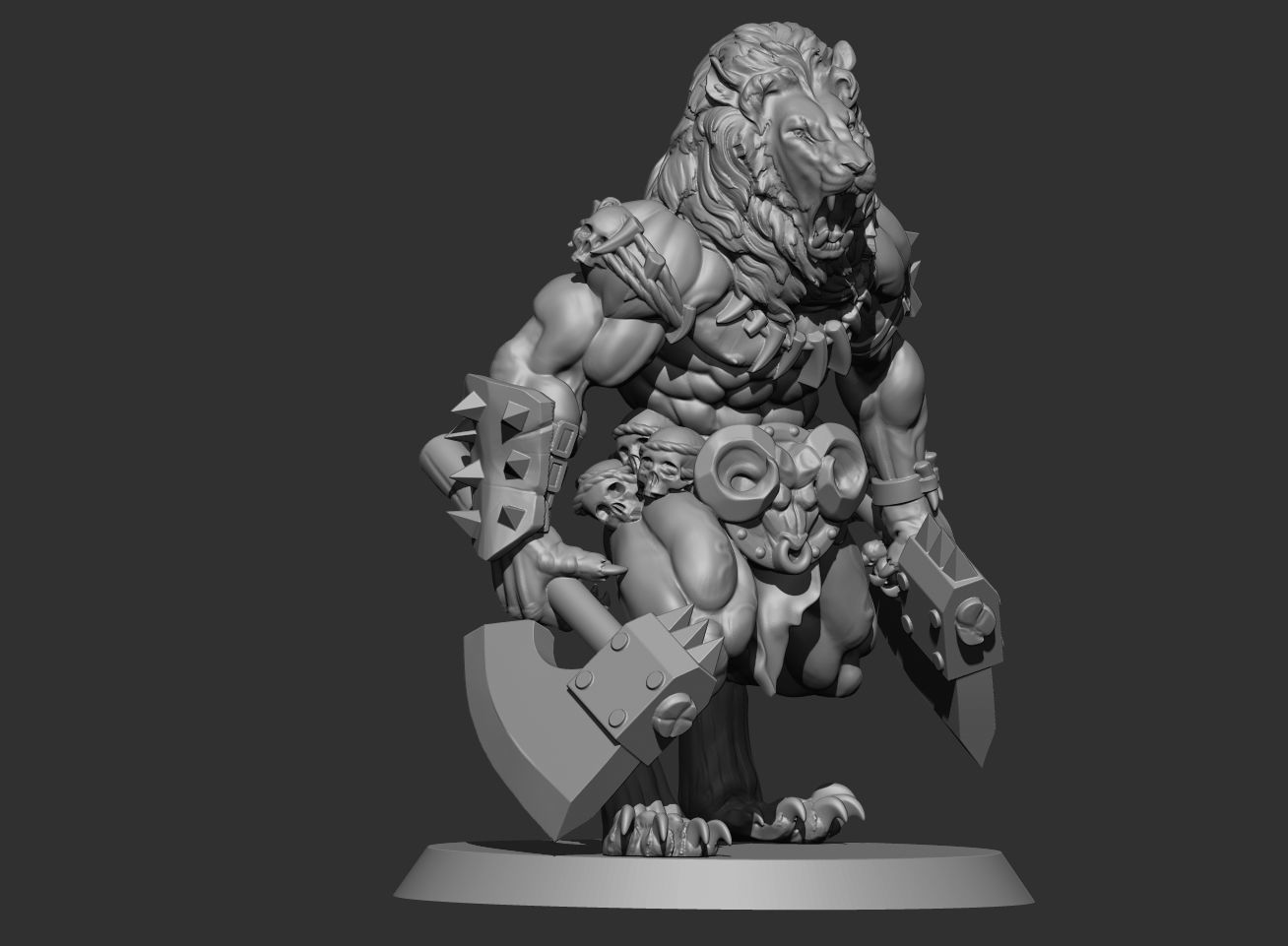 Lion Warrior 3D print model_10