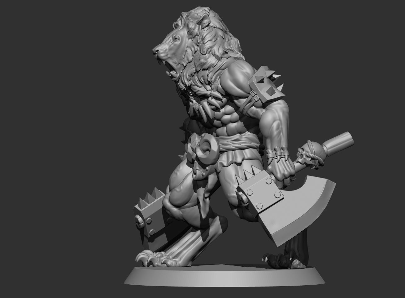 Lion Warrior 3D print model_5