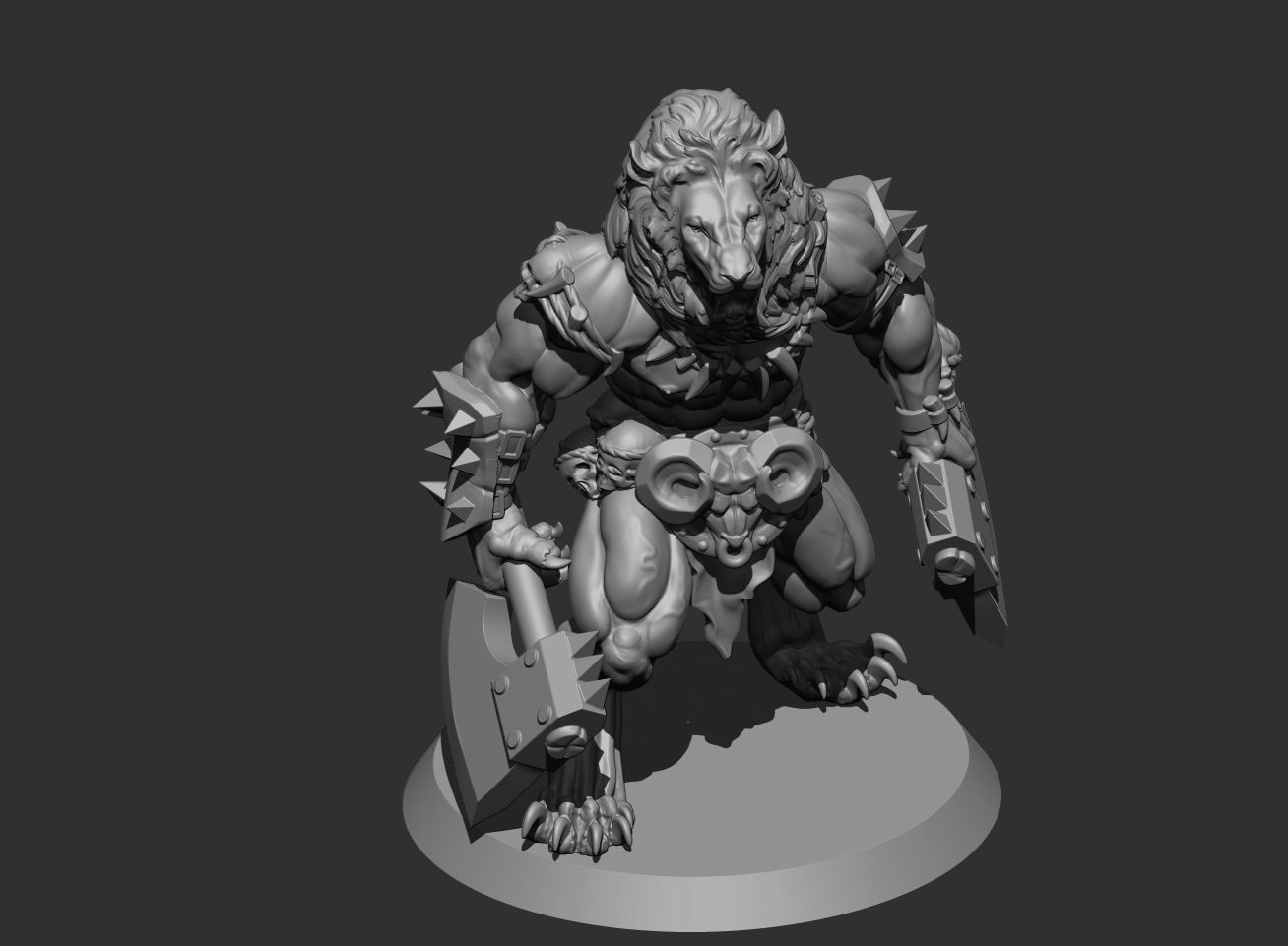 Lion Warrior 3D print model_4