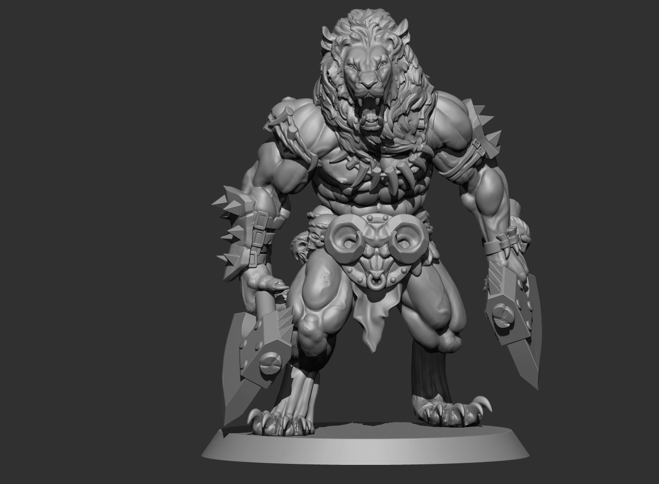 Lion Warrior 3D print model_1