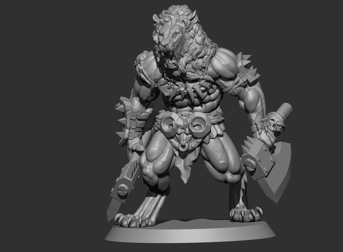 Lion Warrior 3D print model_2