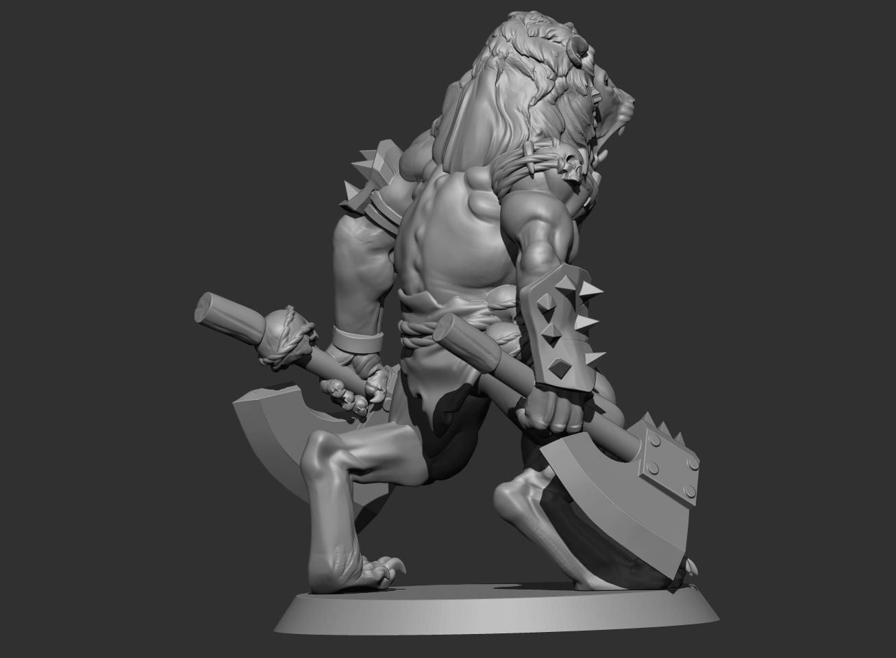 Lion Warrior 3D print model_9