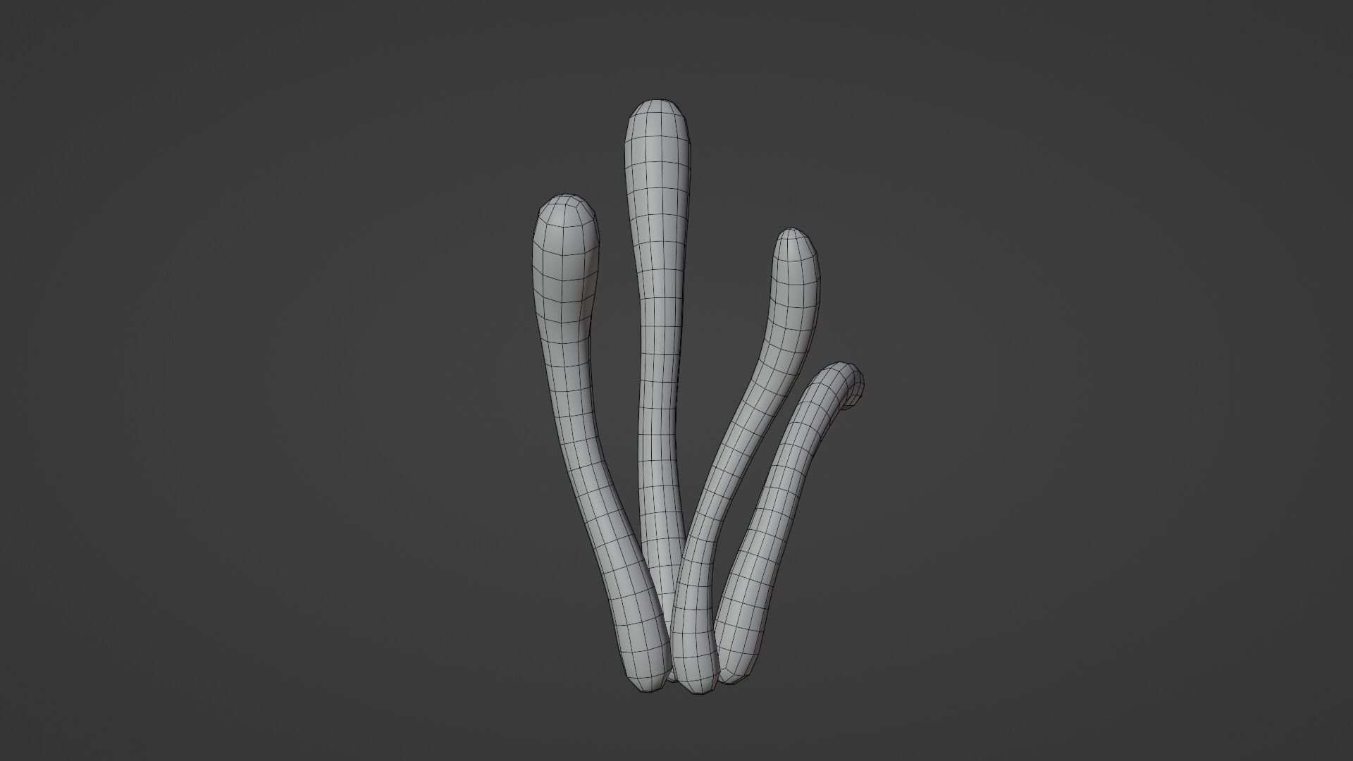 Cordyceps Cluster Low-poly 3D model_6