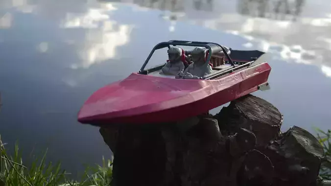 Ragnarok - 3D Printable RC Jetsprint Boat Free 3D print model