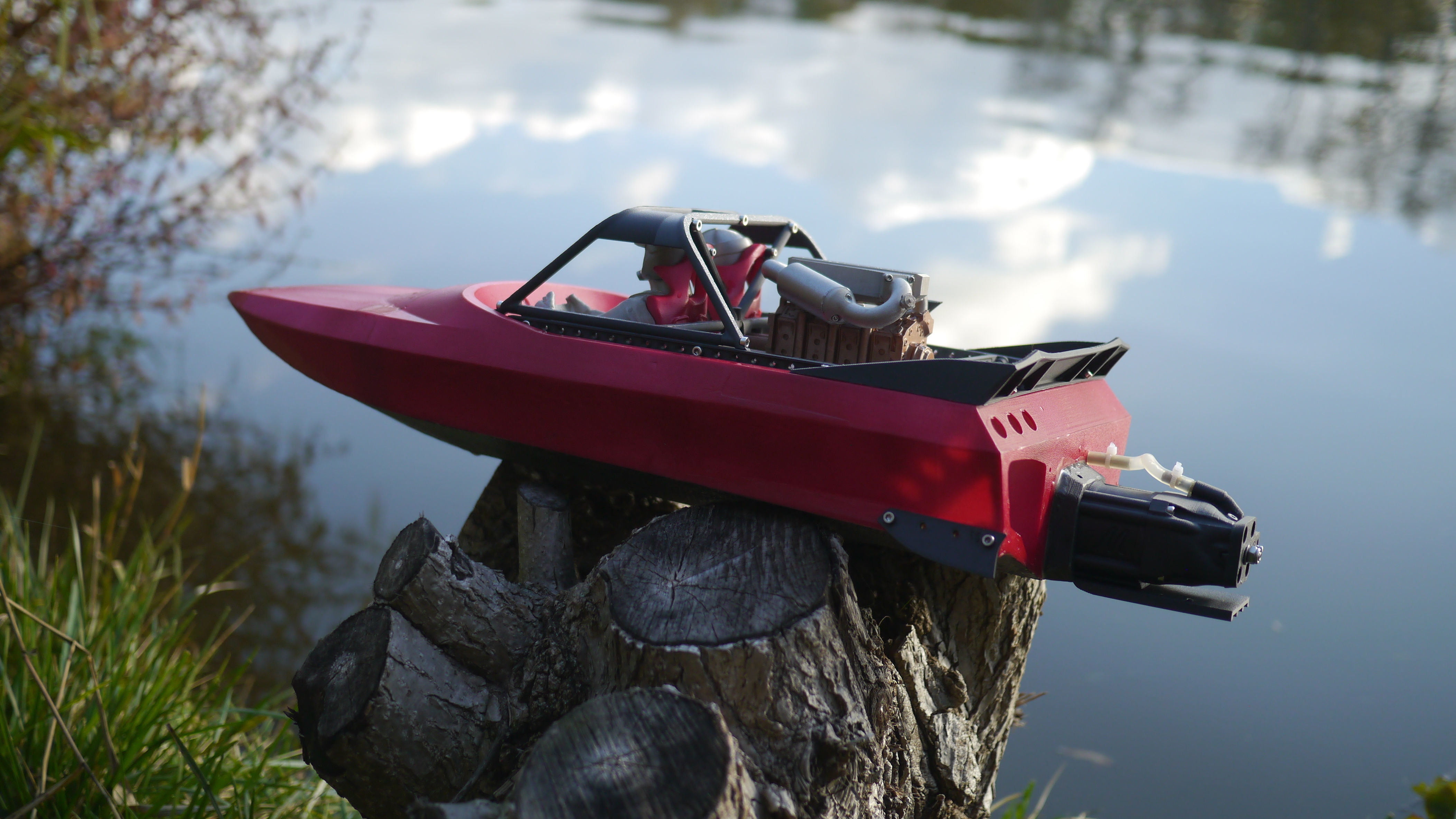 Ragnarok - 3D Printable RC Jetsprint Boat Free 3D print model_4