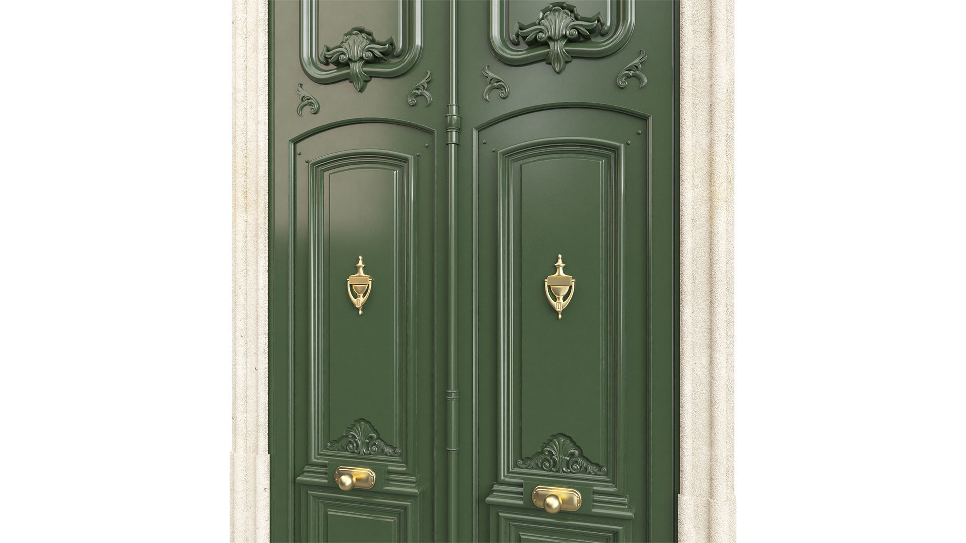 Entrance classic door 97 3D model_2