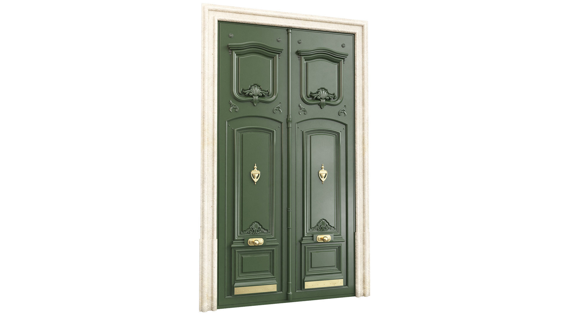 Entrance classic door 97 3D model_4