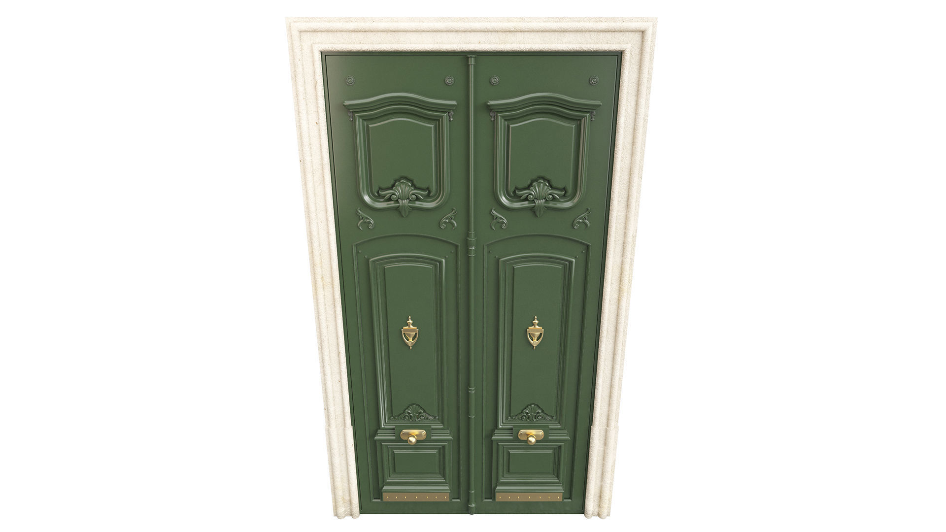 Entrance classic door 97 3D model_5