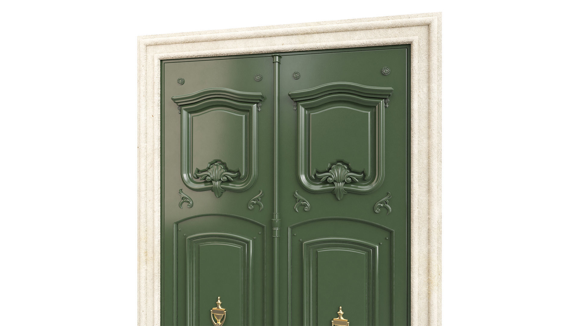 Entrance classic door 97 3D model_3
