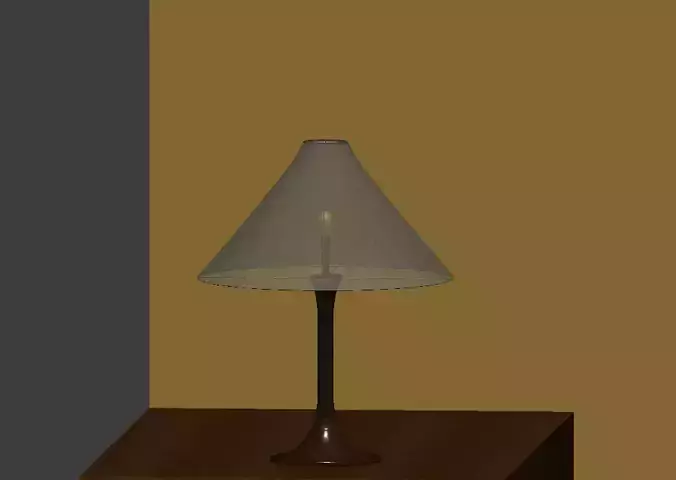 Wooden Lamp 3D model