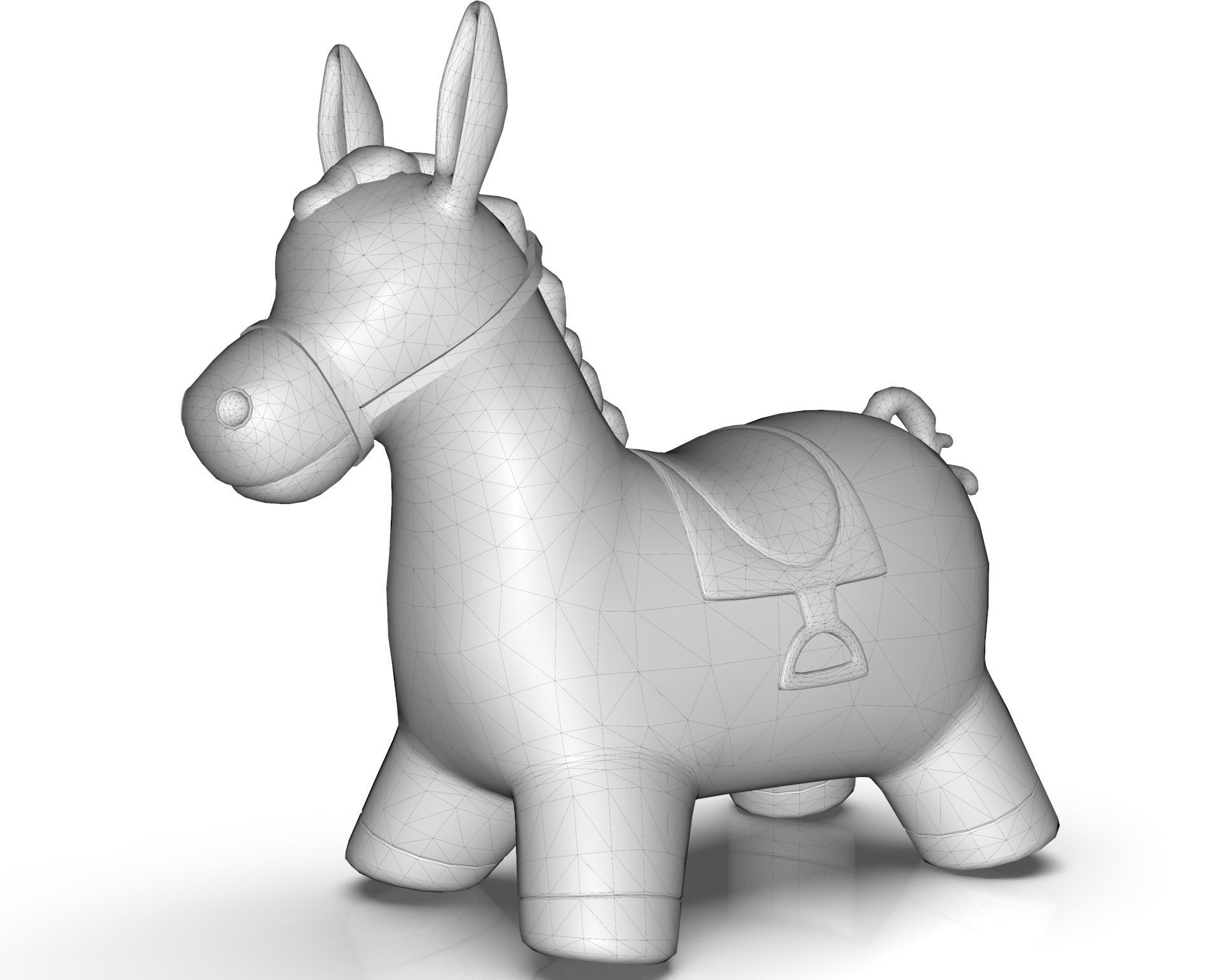 Donkey Toy 3D model_16