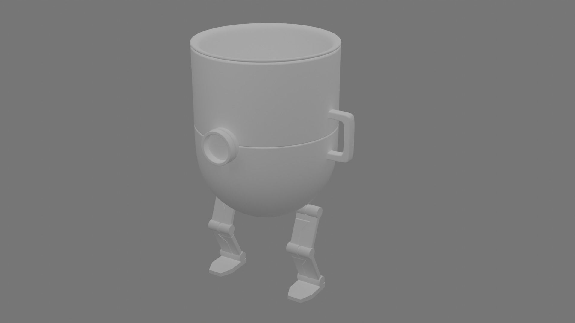 Cup Robot 3D model_1