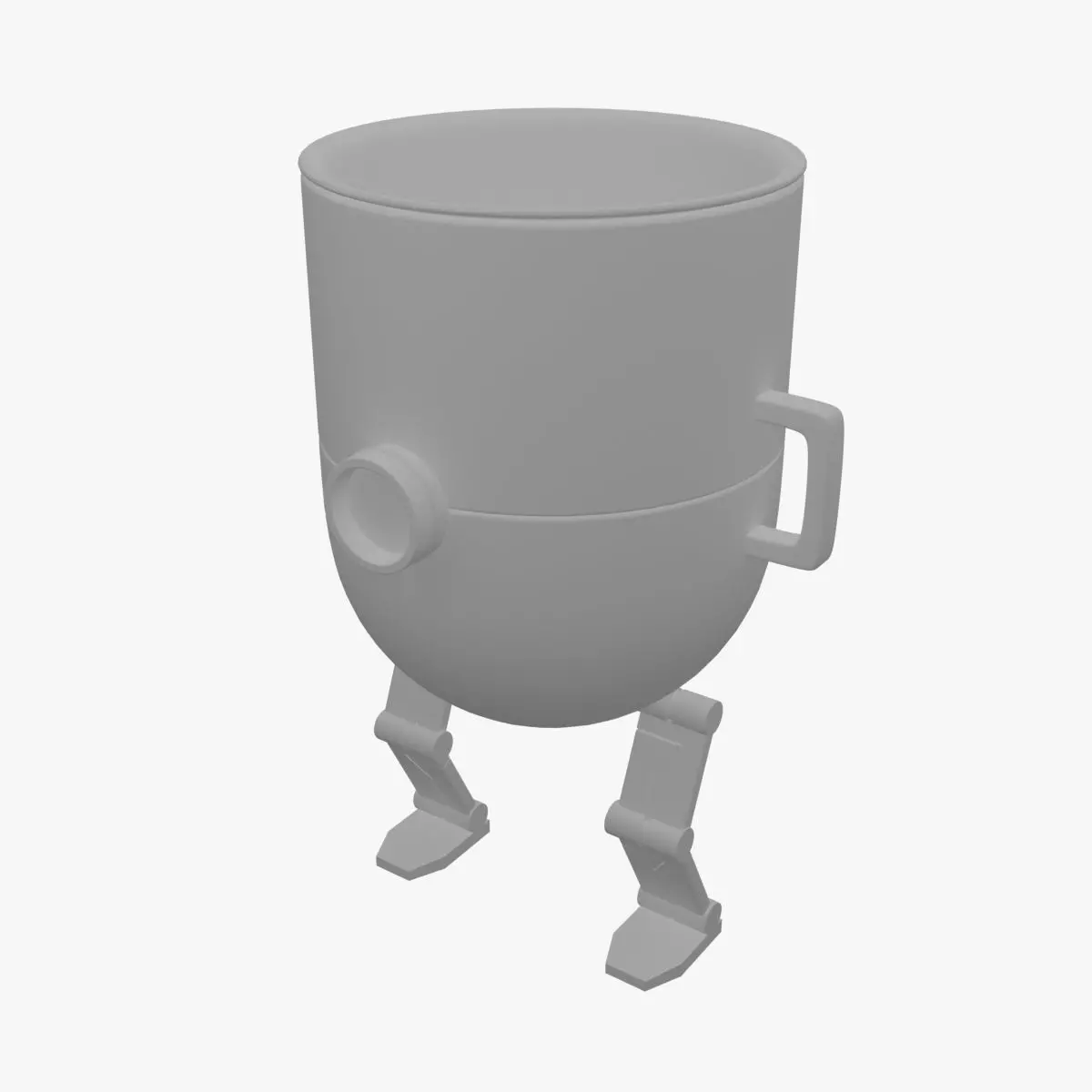 Cup Robot 3D model_0