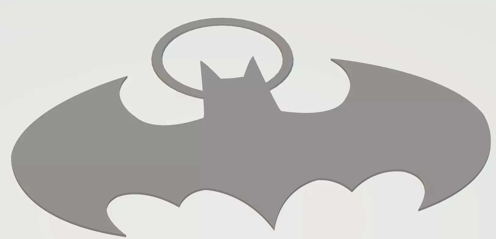 Batman Logo keychain 3D print model