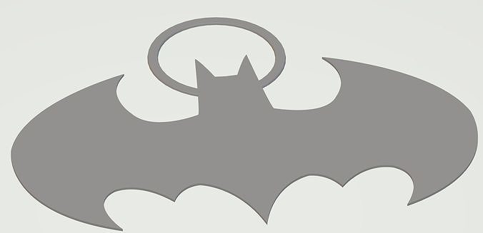 Batman Logo keychain 3D print model