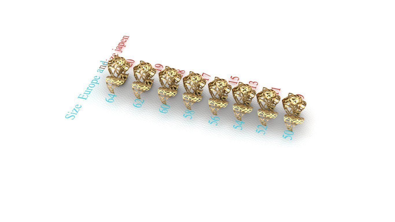 RING Men Most Sizes 50to-64and size Japen 9 to 20 3D print model 3D print model_12