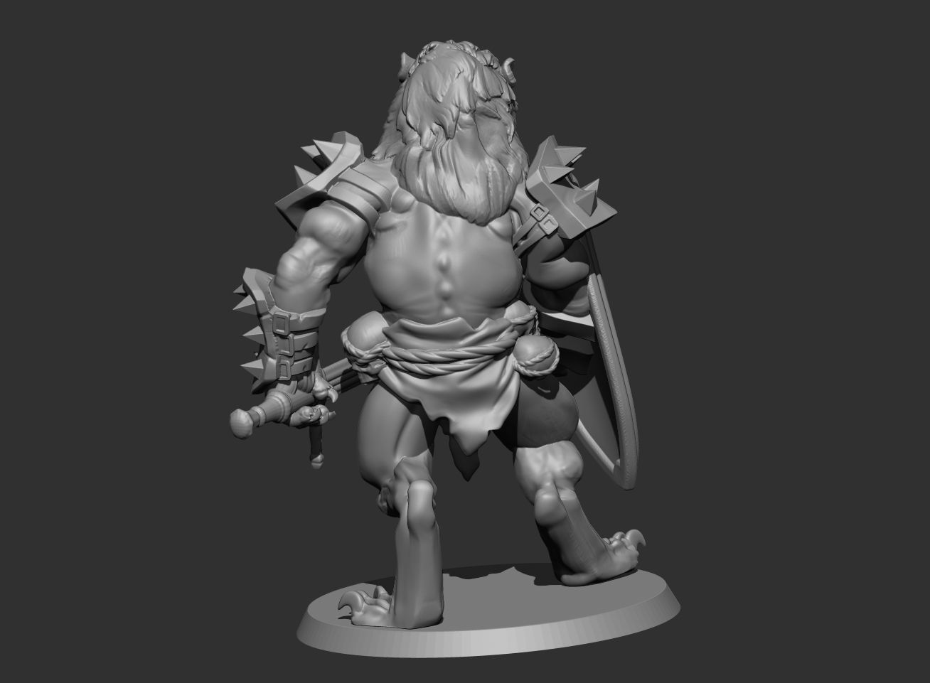 Lion with sword 3D print model_6