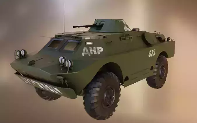 Russian BRDM-2 Low-poly 3D model