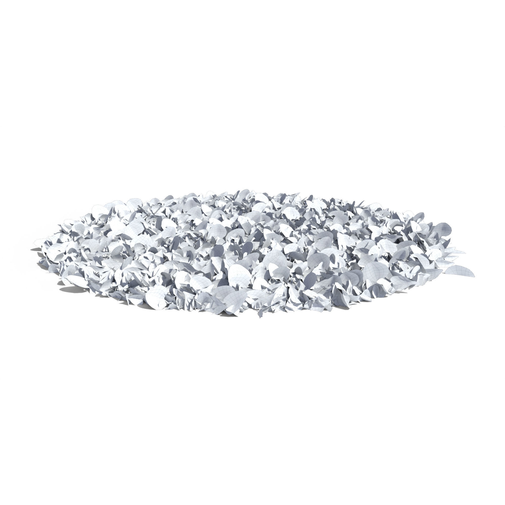 Linden Leaf Pile 3D model_12