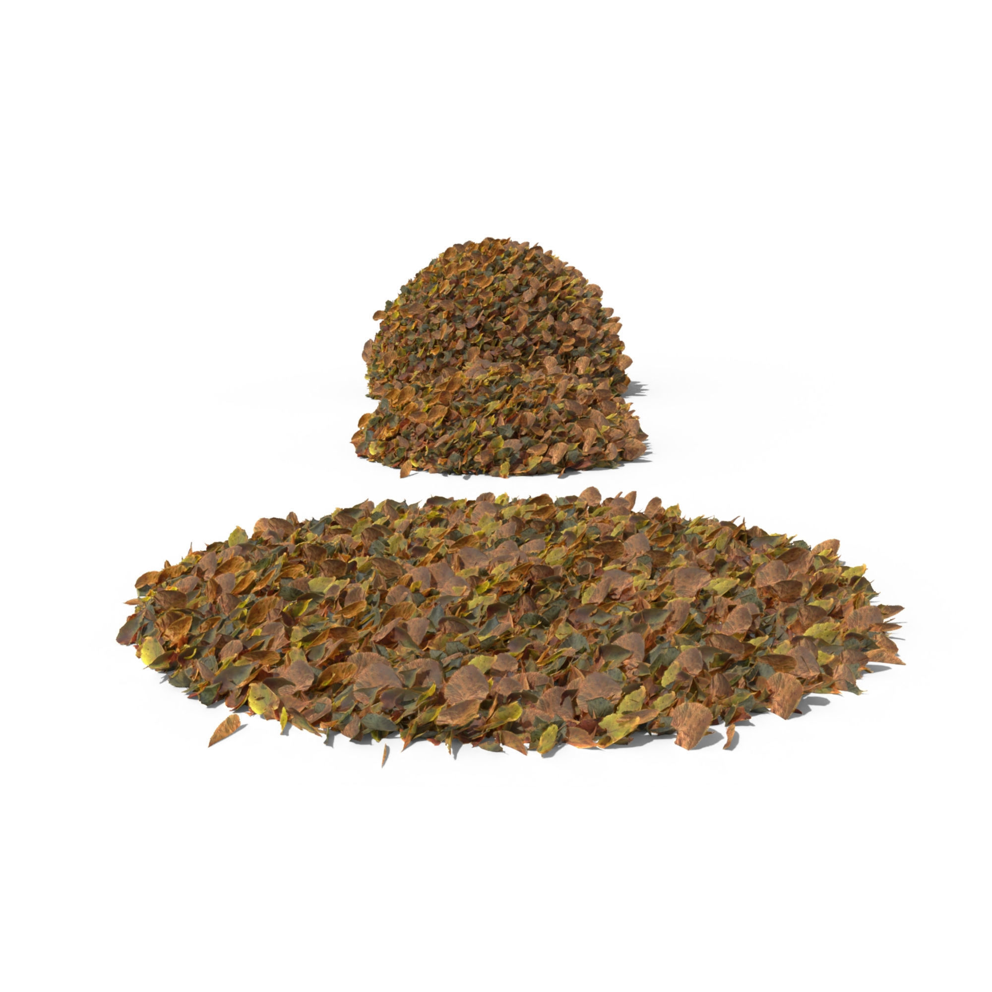 Linden Leaf Pile 3D model_2