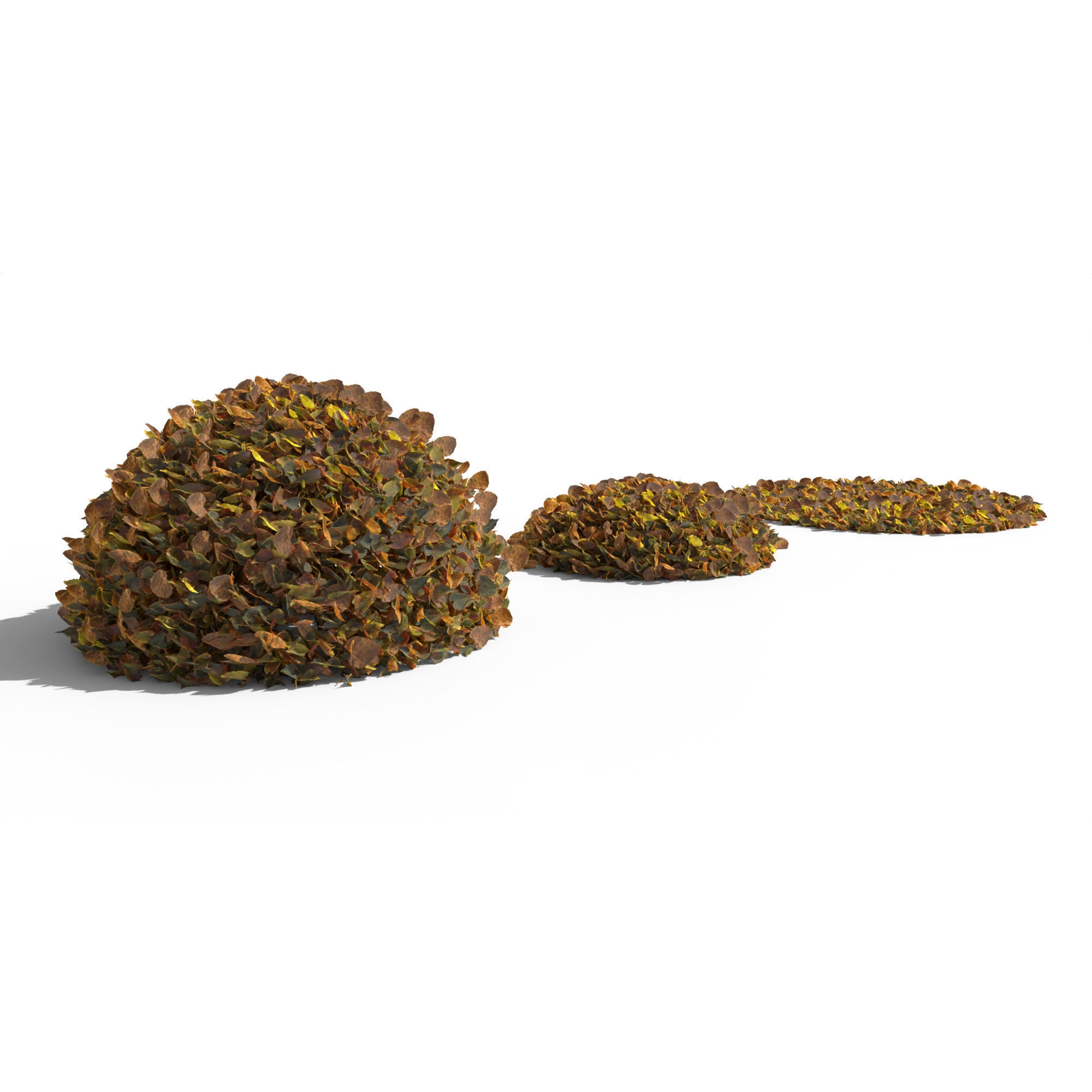Linden Leaf Pile 3D model_7