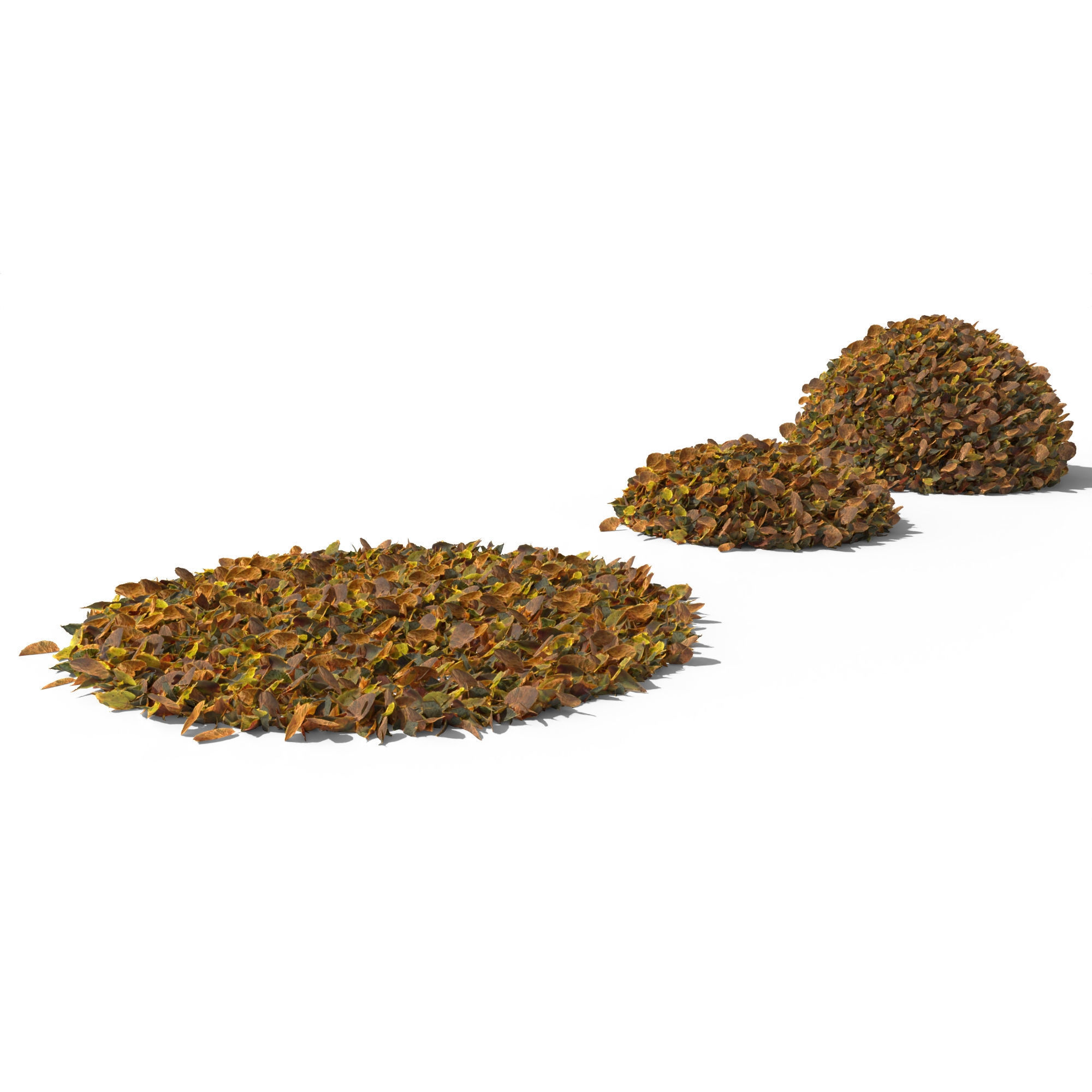 Linden Leaf Pile 3D model_3