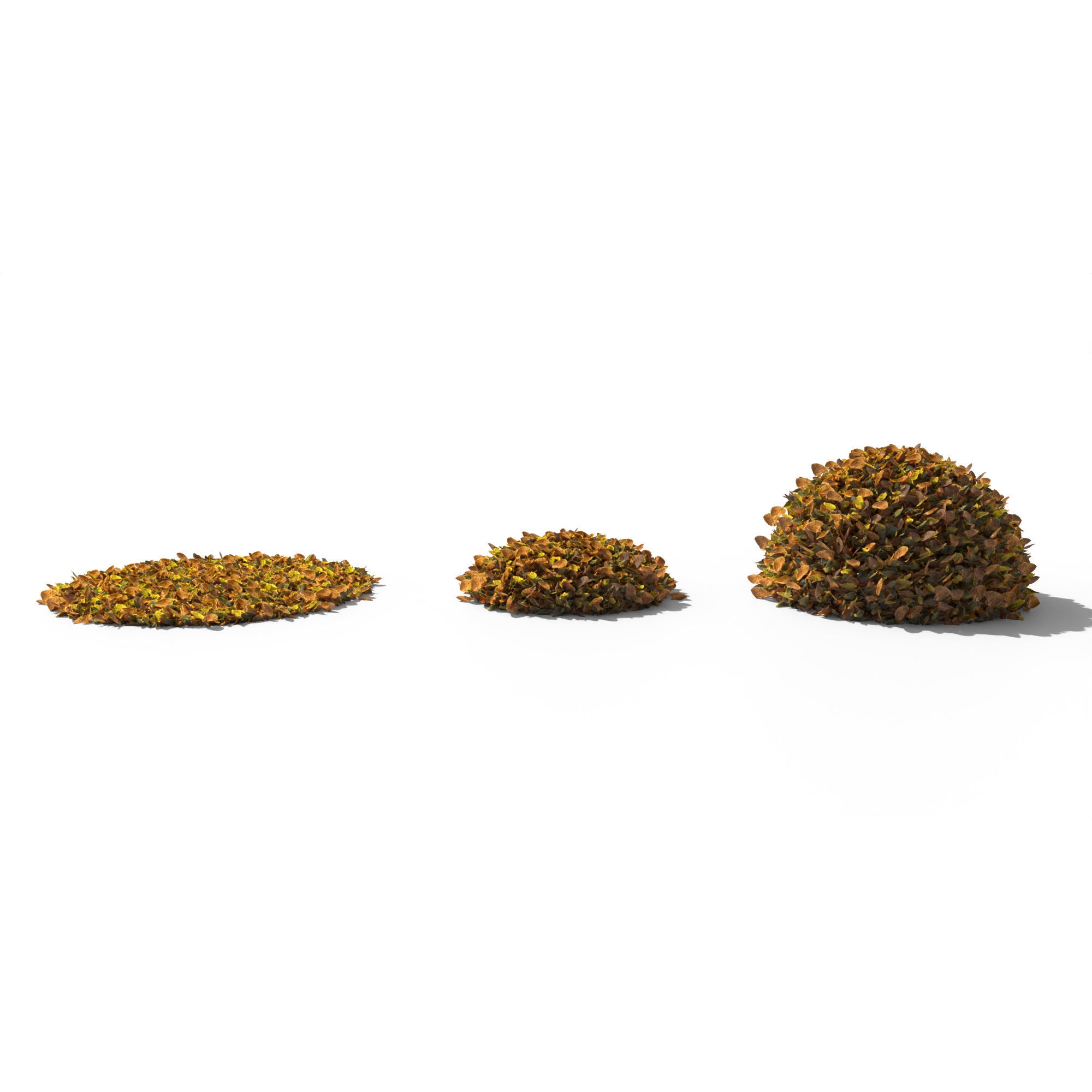 Linden Leaf Pile 3D model_4
