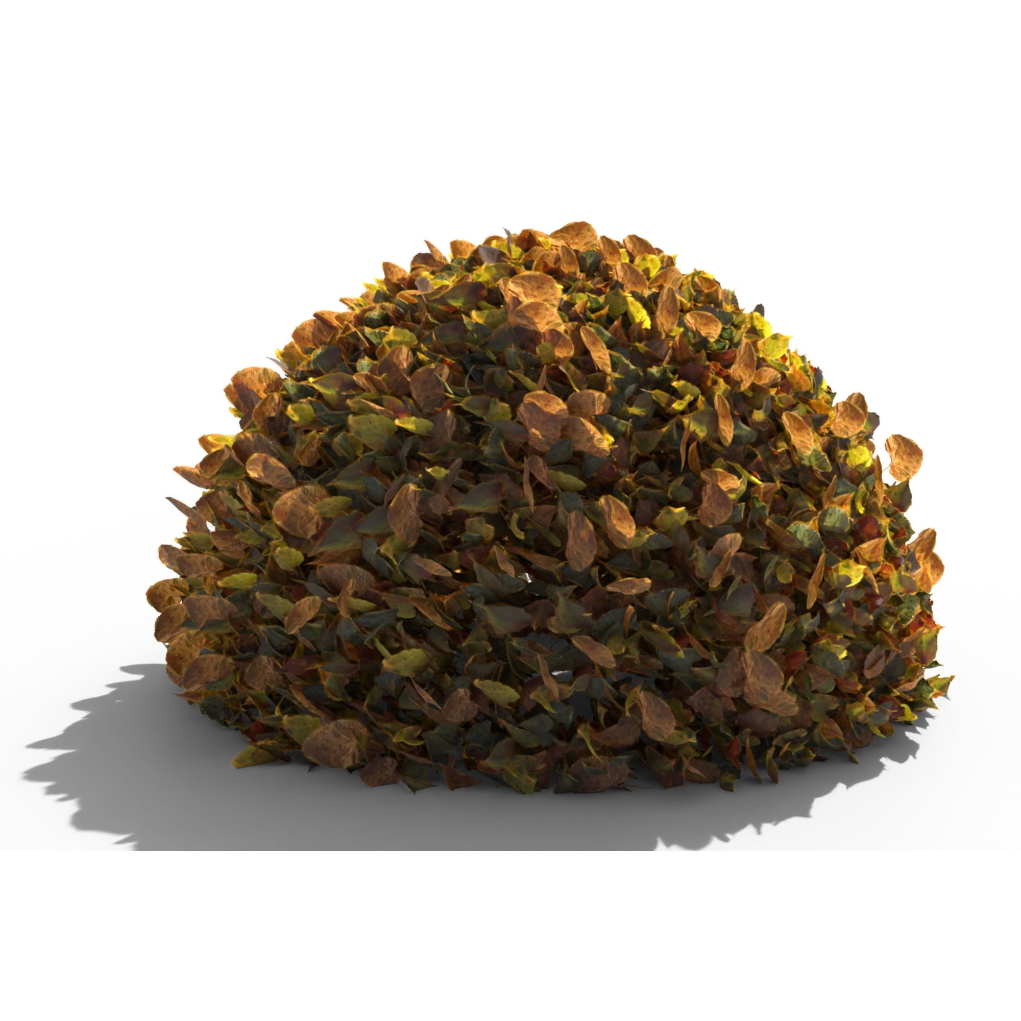 Linden Leaf Pile 3D model_6
