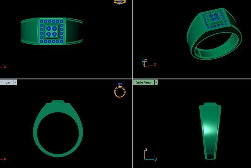 man ring 3D print model 3D print model_14