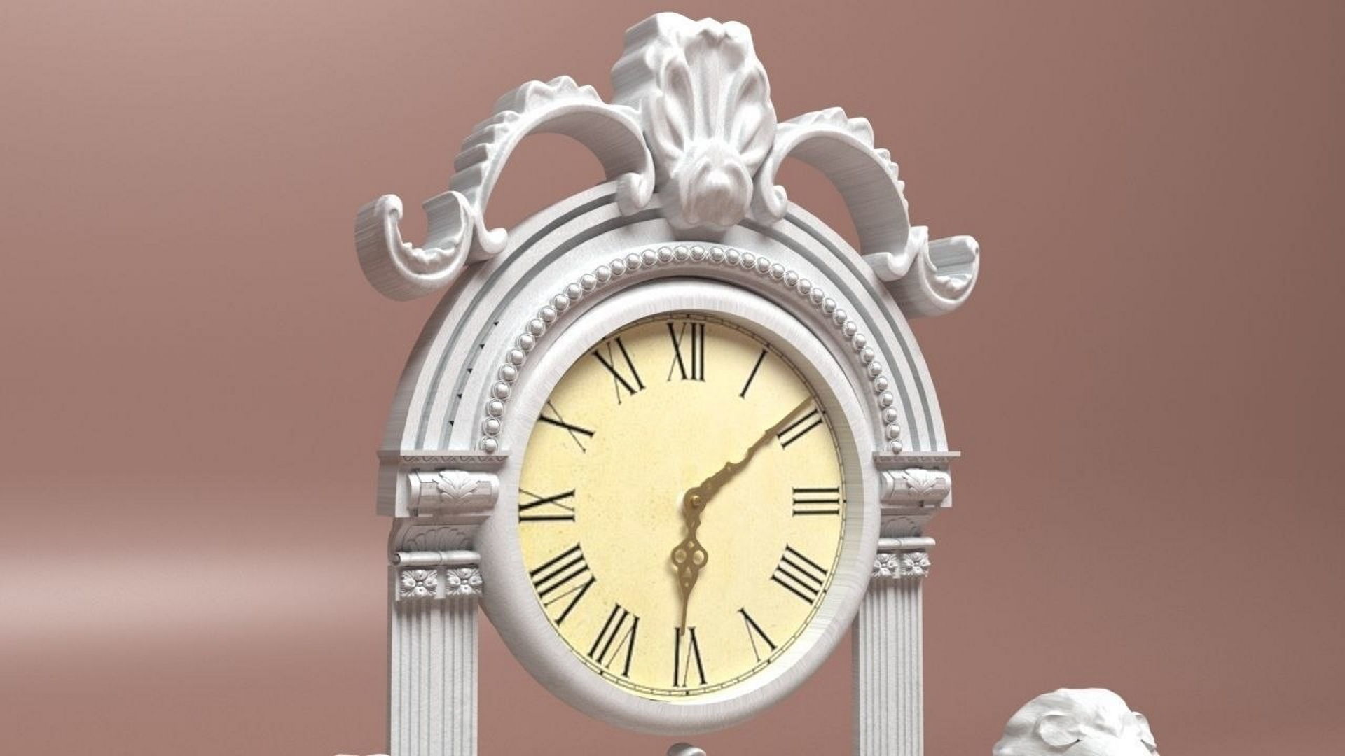 Lioned Clock 3D model_5