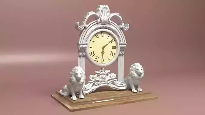 Lioned Clock 3D model