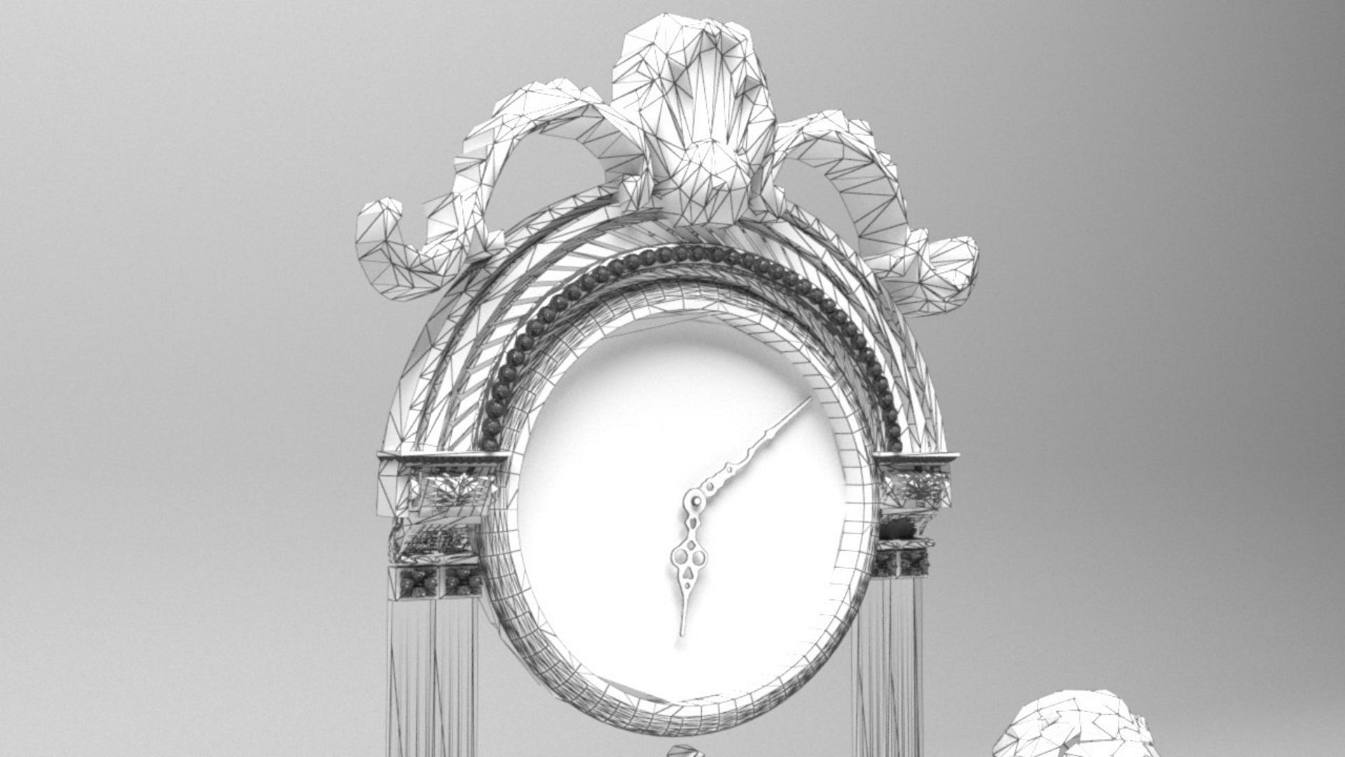 Lioned Clock 3D model_10