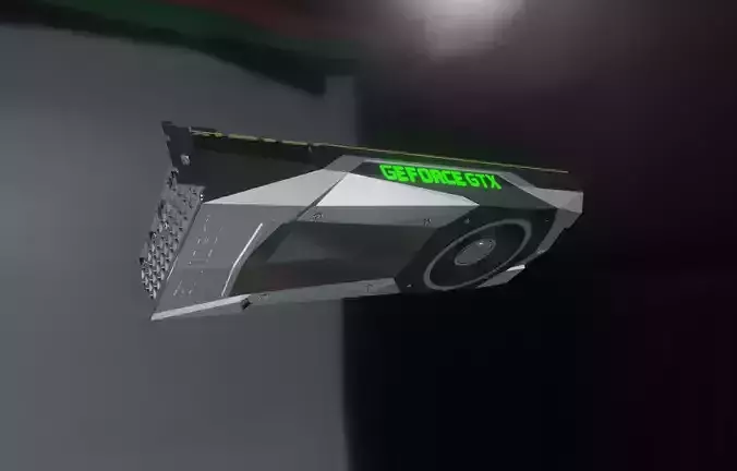 NVIDIA GTX 1080 Ti Highly detailed 3D low poly model  Low-poly 3D model