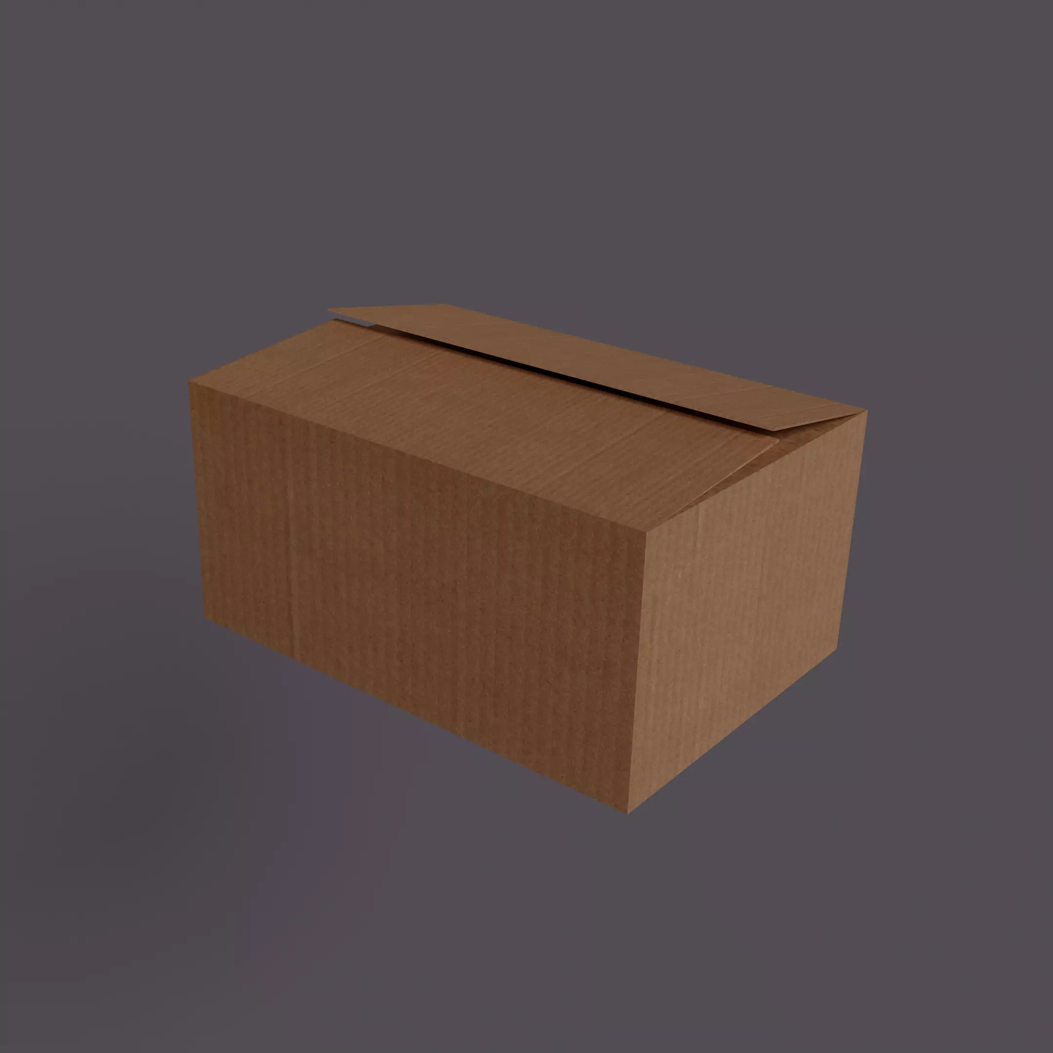 box cardboard free Free low-poly 3D model